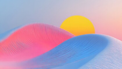 Surreal sunset�with�abstract dunes