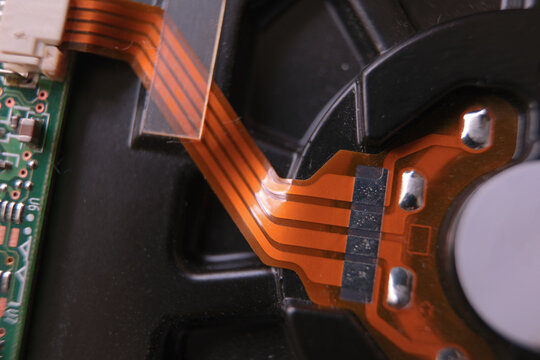 4-line flexible flat ribbon cable on an electromechanical system.