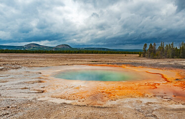 Yellowstone became the first national park for all visitors to enjoy the unique hydrothermal and geologic features, to observe wildlife and active geysers.