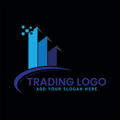 Fototapeta premium trade finance marketing logo design vector