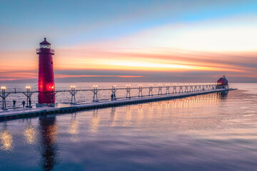 Fototapeta premium Lighthouse in Grand Haven Michigan