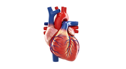 Anatomy of Human Heart on medical background.