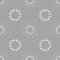 Seamless abstract pattern with circles on a gray background
