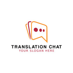 chat translation logo design vector