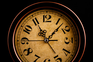 Clock tells the time of work and daily life, concept of time and rules of limited time, time photography