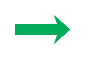 Green Right Arrow Icon on White Background – Directional Symbol Graphic