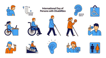Fototapeta premium Celebrating International Day of Persons with Disabilities with Inclusive Designs, Promoting Awareness and Accessibility for Everyone, A Modern, Empathic and Supportive Community