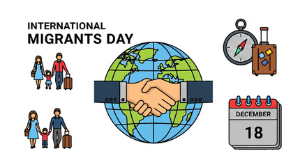 Celebrate International Migrants Day on December 18th with a global vision of unity and support, symbolizing the journey and partnership across borders for a better future