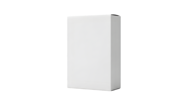 packet standing upright on a seamless white background, clean box shape, smooth edges, no text.