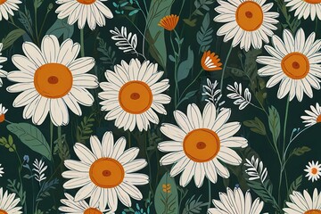 seamless pattern with flowers