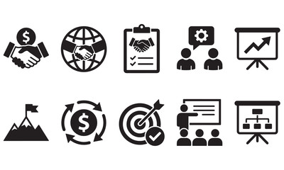 Business, Corporate, and Finance Icon Set