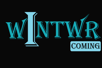 Winter themed t shirt design featuring seasonal graphics and text elements