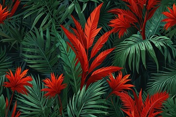 red and green leaves