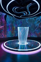 Futuristic Holographic Art Installation