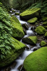 Sculpture in Nature's Embrace: A Stream's Journey