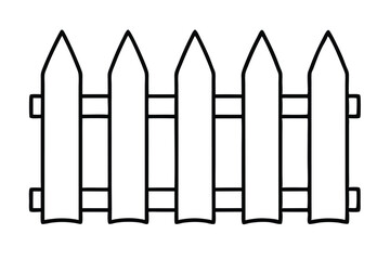garden fence doodle hand drawn vector icon outline