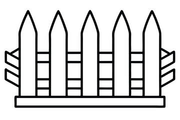 garden fence doodle hand drawn vector icon outline