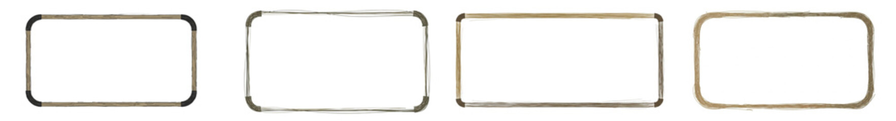 Hand drawn rectangular whiteboard frame