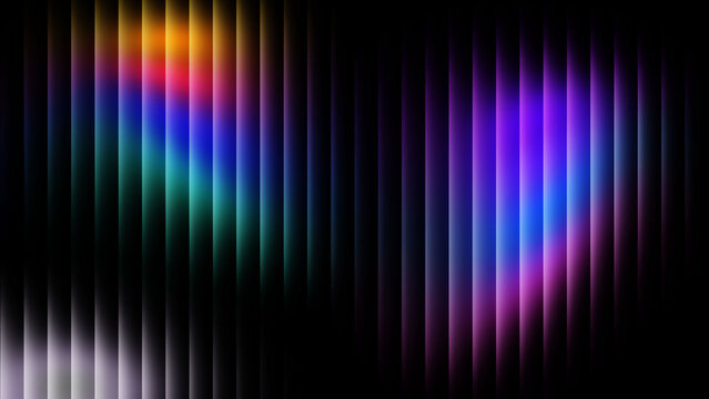 Abstract background with vertical glowing light stripes forming a heart shape against a dark backdrop