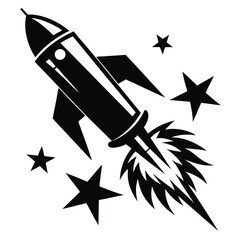rocket isolated on white background