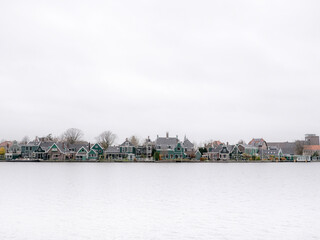 Panoramic View Traditional Green Wooden