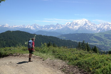 Fototapeta premium Aussicht bei Le planet bei, La giettaz
