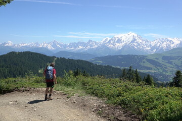 Fototapeta premium Aussicht bei Le planet bei, La giettaz