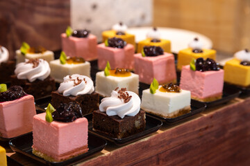Variety of desserts