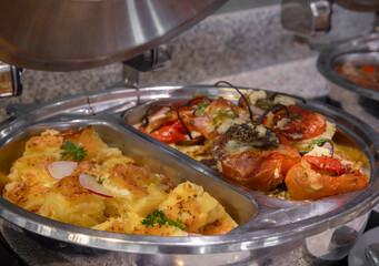 Peruvian food, typical buffet