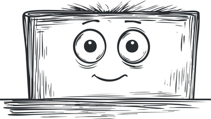 Playful cartoon vector illustration of a smiling book character, ideal for children's educational materials and creative designs