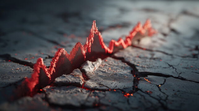 Crisis Line Cracking Through the Ground - Powered by Adobe