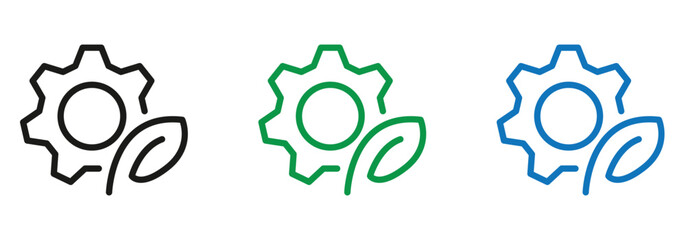 Sustainable Technology Solutions for a Greener Future with Eco-Friendly Innovation, Three Color Options for Nature-Inspired Engineering and Design