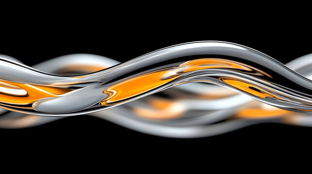 Modern digital abstract 3D background. Copy space. Based on Generative AI