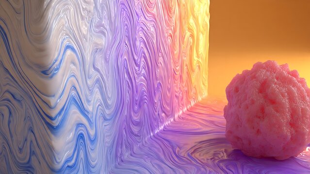 Marbled Pastel Swirl Corner