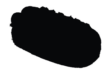 Black Silhouette of a Potato on White Background vegetable food