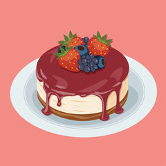 Illustration of cheesecake