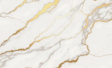 Fototapeta premium Elegant white marble texture with gold and grey veining