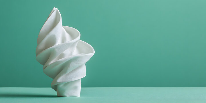 Elegant Simplicity Unveiled: A Masterful Composition of Folded Linen Capturing the Essence of Minimalist Artistry