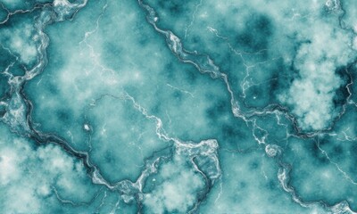 Obraz premium Luxury Teal Marble Texture Background with Veins and Cracks