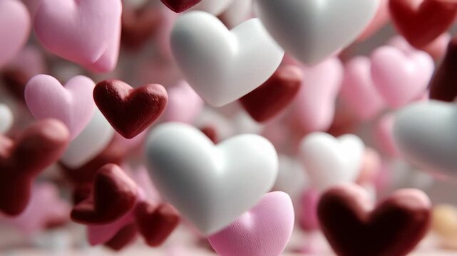 Colorful hearts create a vibrant and cheerful background filled with love and warmth for various occasions