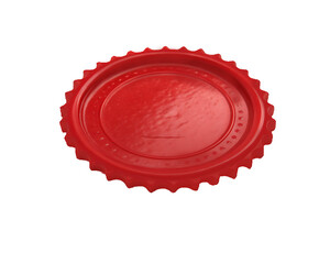 Red bottle cap isolated on transparent background