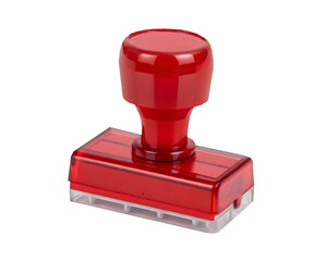 Red rubber stamp isolated on transparent background