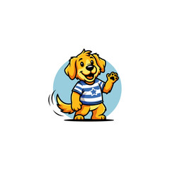 Naklejka premium Super Dog icon flat vector design.