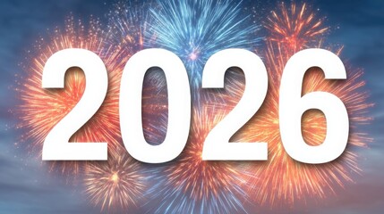 Bright Fireworks Display Welcomes The Year 2026 With Vibrant Colors And Celebration