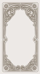 Vintage Baroque Victorian frame border, frame flower pattern vector floral engraved scroll ornament leaf retro decorative design. filigree calligraphic heraldic shield swirl