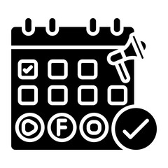 Content Calendar Vector Icon