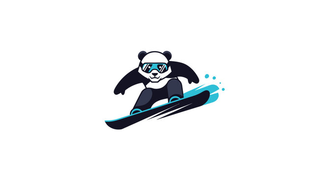 Panda Snowboarding