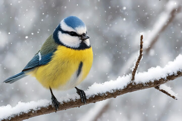 Winter Blue Tit