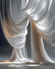 Dreamy white drapes high resolution picture