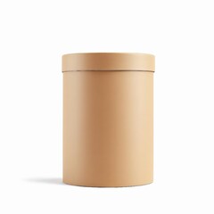 Cardboard tube container mockup isolated on white background round paper box packaging cylinder shape for tea or coffee